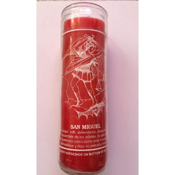 7 Day Jar Candle St Michael (Red)